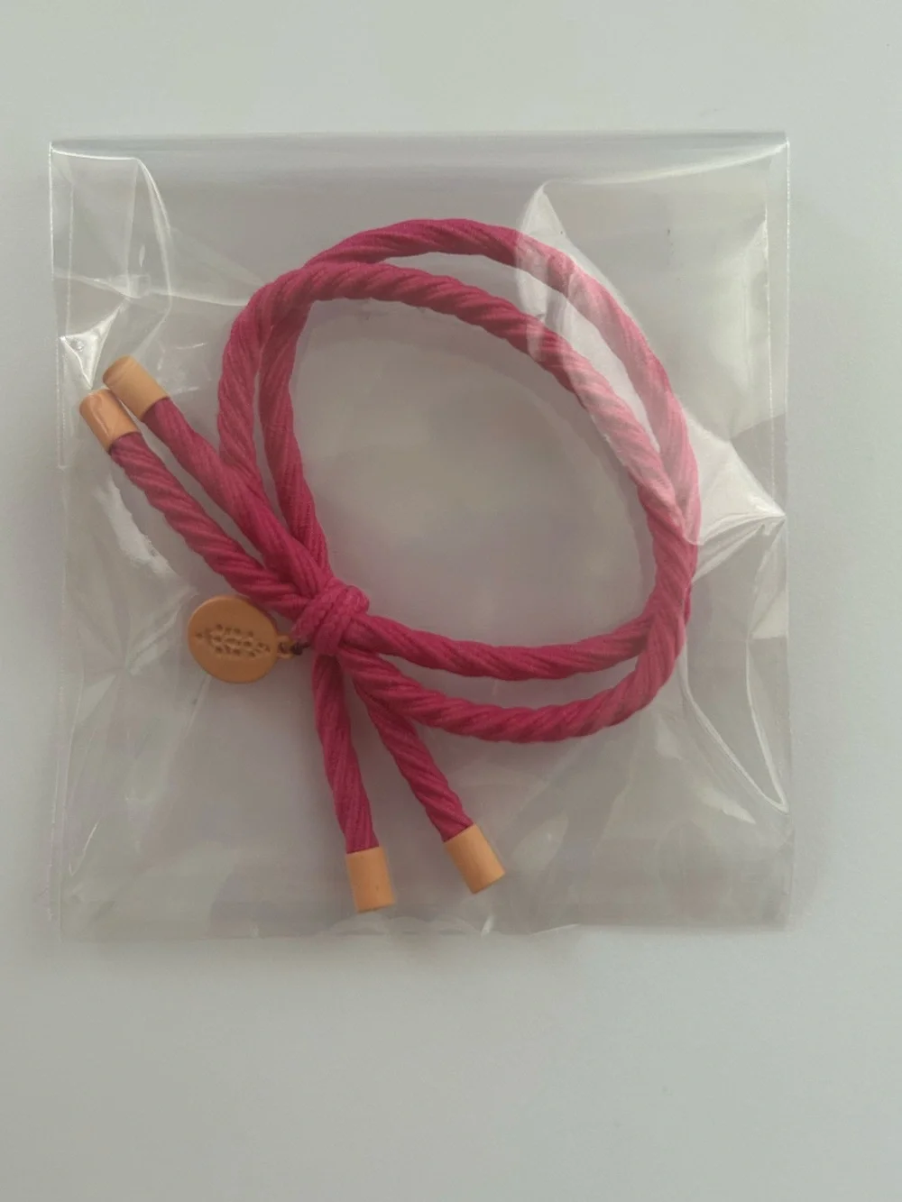 Free People Pink Wrapped Cord Hair Tie Bracelet (1) NEW